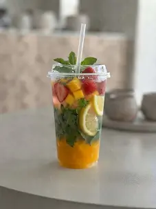 Mango-klubnika mohito