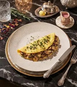 Kömelekli we peýnirli omlet
