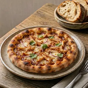 Barbekýu towukly pizza