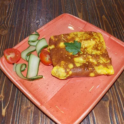 Peýnirli we kömelekli omlet