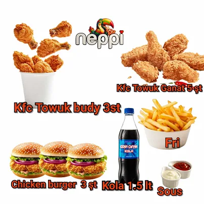 Maşgala menyu 3 adamlyk