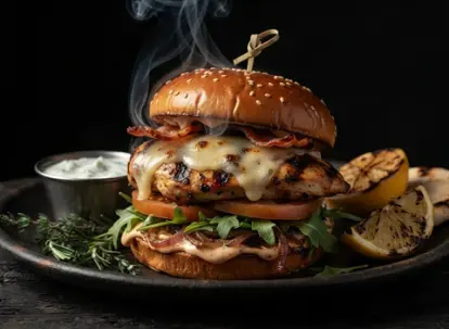 Peýnirli towuk burgeri
