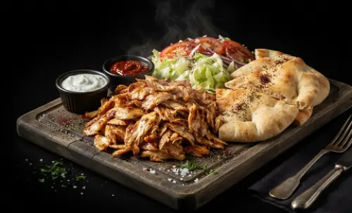 Çörekli döner ( towuk etinden)