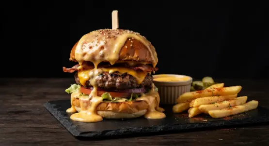 Peýnir sously burger